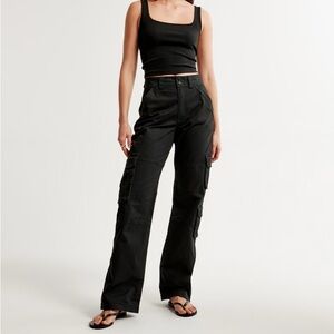 Abercrombie Black Relaxed Cargo Pants - 27 Short